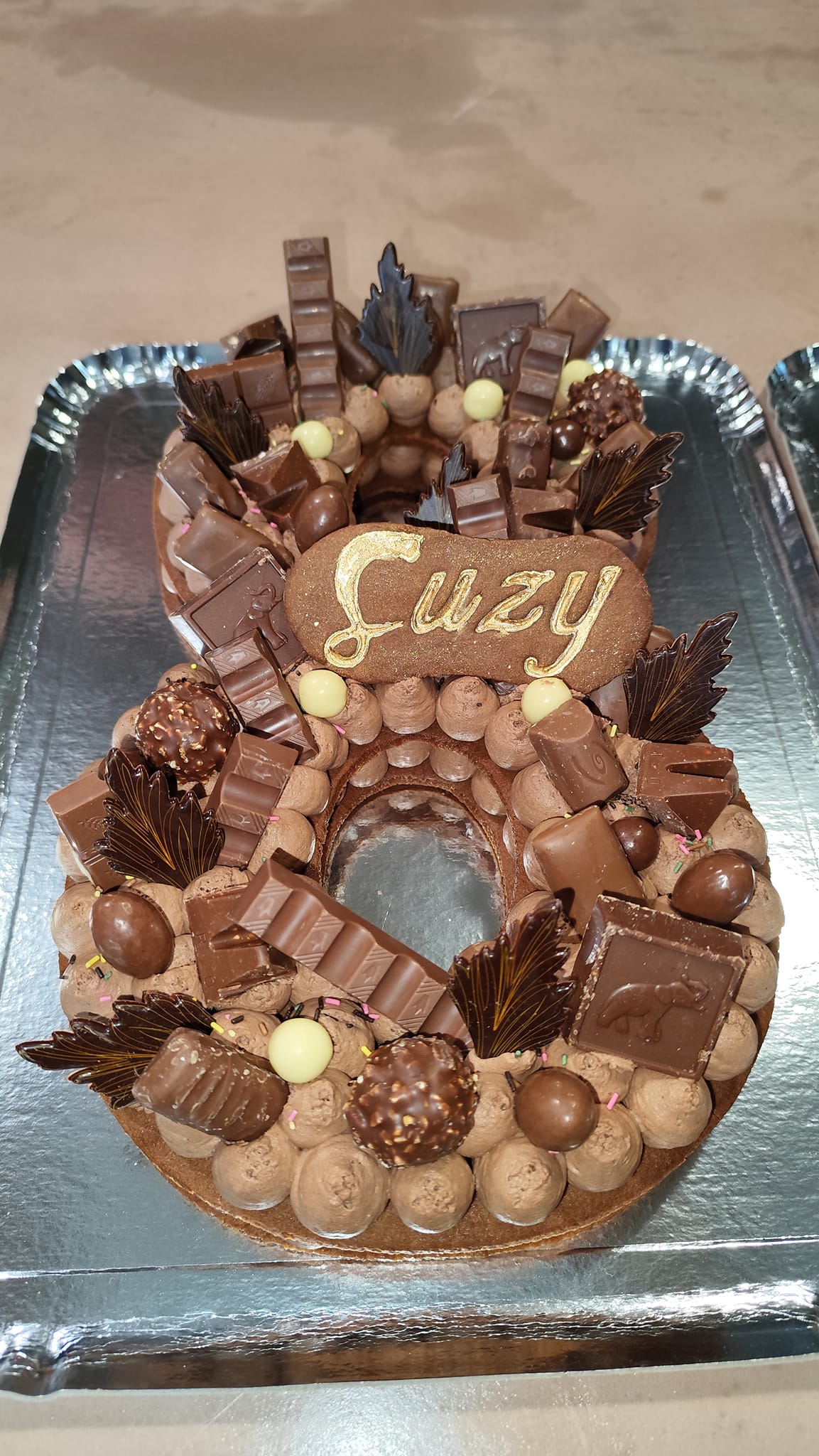 Number cake chocolat