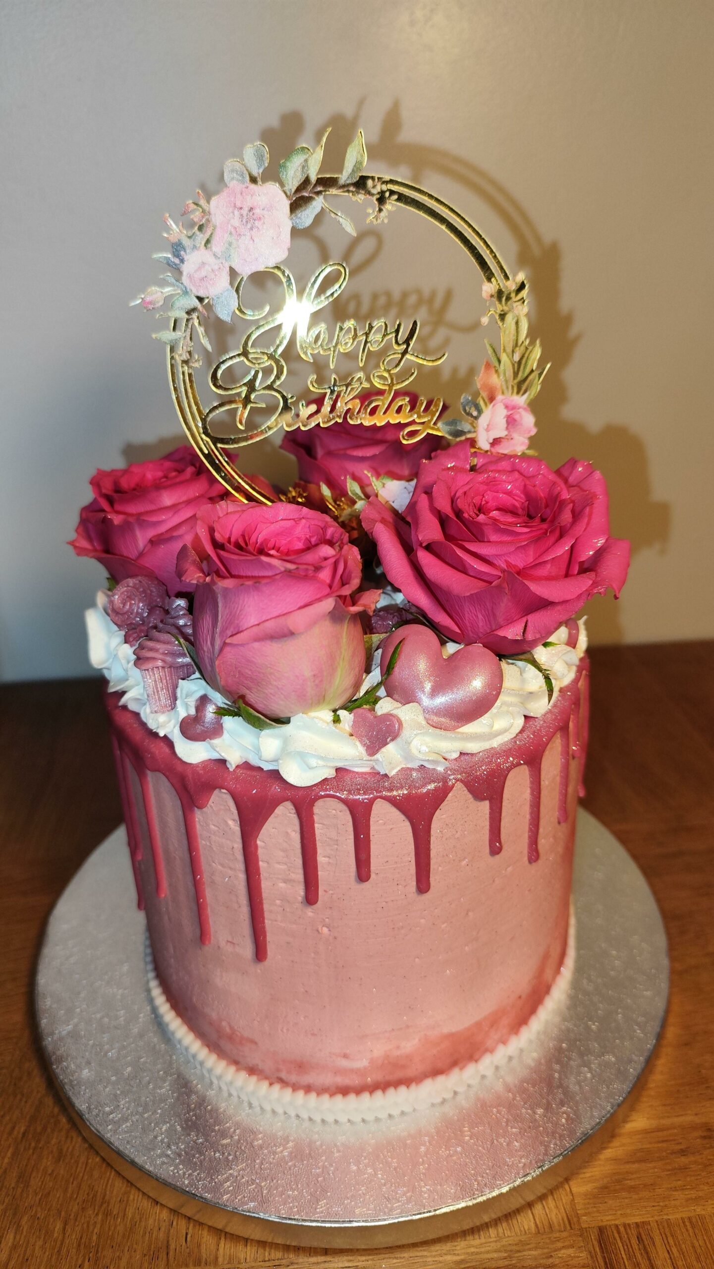 Drip cake rose
